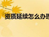 資質(zhì)延續(xù)怎么辦理（資質(zhì)延續(xù)是什么意思）