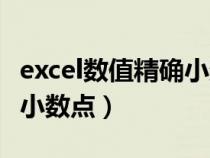 excel數(shù)值精確小數(shù)點(diǎn)后幾位(excel表格精確小數(shù)點(diǎn)) excel數(shù)值精確小數(shù)點(diǎn)后幾位(excel表格精確小數(shù)點(diǎn))