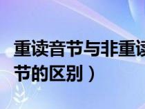 重讀音節(jié)與非重讀音節(jié)的區(qū)別（開音節(jié)和閉音節(jié)的區(qū)別）