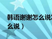 韓語謝謝怎么說發(fā)音 諧音中文（韓語謝謝怎么說）