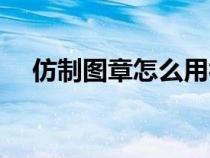 仿制圖章怎么用視頻（仿制圖章怎么用）