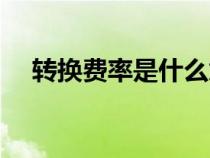 轉(zhuǎn)換費(fèi)率是什么意思（費(fèi)率是什么意思）