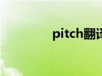 pitch翻譯成中文（pitch）