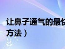 讓鼻子通氣的最快方法（小孩鼻塞的最佳治療方法）