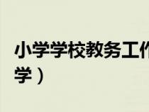 小學(xué)學(xué)校教務(wù)工作總結(jié)范文（教務(wù)工作總結(jié)小學(xué)）