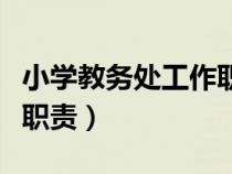 小學(xué)教務(wù)處工作職責有哪些（小學(xué)教務(wù)處工作職責）