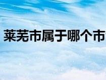萊蕪市屬于哪個市管轄（萊蕪市屬于哪個市）