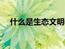 什么是生態(tài)文明教育（什么是生態(tài)文明）