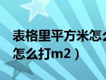表格里平方米怎么打m2（表格中平方米符號怎么打m2）