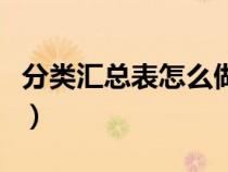 分類匯總表怎么做統(tǒng)計(jì)圖（分類匯總表怎么做）