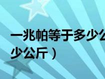 一兆帕等于多少公斤多大面積（一兆帕等于多少公斤）
