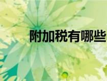 附加稅有哪些內(nèi)容（附加稅有哪些）