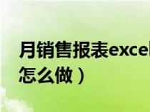 月銷售報表excel模板怎么做（每月銷售報表怎么做）