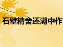 石壁精舍還湖中作賞析（石壁精舍還湖中作）