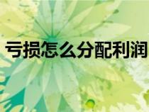 虧損怎么分配利潤（虧損利潤分配會計分錄）