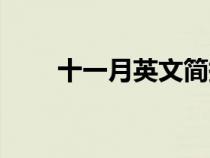 十一月英文簡拼（十一月英文簡寫）