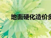 地面硬化造價(jià)多少錢（地面硬化造價(jià)）