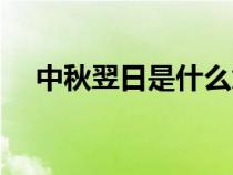 中秋翌日是什么意思(翌日是什么意思) 中秋翌日是什么意思(翌日是什么意思)