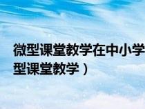 微型課堂教學(xué)在中小學(xué)美術(shù)實訓(xùn)課程中的實踐研究論文（微型課堂教學(xué)）