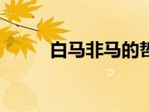 白馬非馬的哲學(xué)原理（白馬非馬）