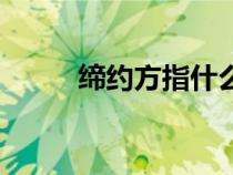締約方指什么（締約是什么意思）