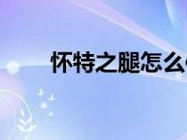 懷特之腿怎么使用5.49（懷特之腿）