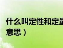 什么叫定性和定量的區(qū)別（定性與定量是什么意思）