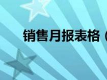 銷售月報表格(每月銷售報表怎么做) 銷售月報表格(每月銷售報表怎么做)