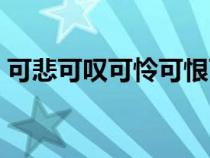 可悲可嘆可憐可恨可笑可氣可恥可惡（可悲）