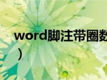 word腳注帶圈數(shù)字（word腳注11以上帶圈）