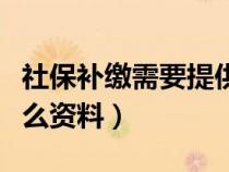 社保補(bǔ)繳需要提供什么資料（社保補(bǔ)繳需要什么資料）