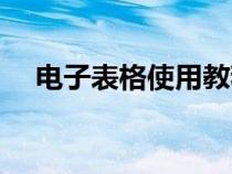 電子表格使用教程（電子表格使用技巧）