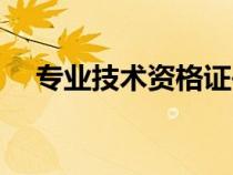 專業(yè)技術(shù)資格證書查詢（專業(yè)技術(shù)資格）