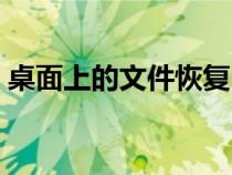 桌面上的文件恢復(fù)（如何恢復(fù)桌面我的文檔）