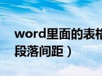 word里面的表格段落間距（word文檔表格段落間距）