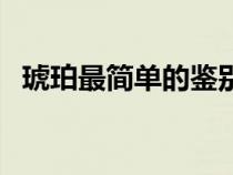 琥珀最簡(jiǎn)單的鑒別方法（琥珀的鑒別方法）