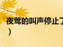 夜鶯的叫聲停止了怎么辦（夜鶯的叫聲停止了）