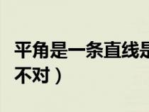 平角是一條直線是否正確（平角是一條直線對不對）