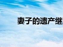 妻子的遺產(chǎn)繼承順序（妻子的意思）