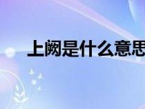 上闕是什么意思呀?（上闕是什么意思）