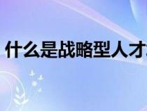 什么是戰(zhàn)略型人才培養(yǎng)（什么是戰(zhàn)略型人才）
