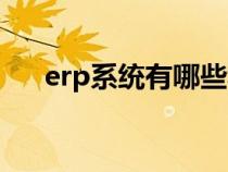 erp系統(tǒng)有哪些種類（erp系統(tǒng)有哪些）