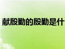 獻(xiàn)殷勤的殷勤是什么意思（殷勤是什么意思）
