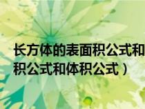 長方體的表面積公式和體積公式怎么算字母（長方體的表面積公式和體積公式）