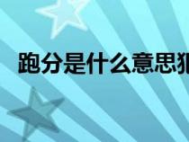 跑分是什么意思犯法嗎（跑分是什么意思）