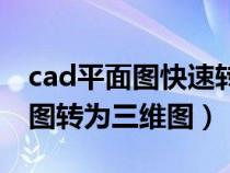 cad平面圖快速轉(zhuǎn)換三維立體圖形（cad平面圖轉(zhuǎn)為三維圖）