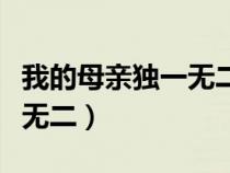我的母親獨一無二普通話朗讀（我的母親獨一無二）