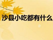 沙縣小吃都有什么吃的（沙縣小吃都有什么）
