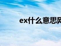 ex什么意思網(wǎng)絡(luò)語(yǔ)（ex什么意思）