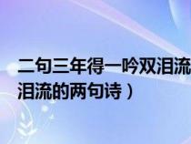 二句三年得一吟雙淚流的兩句詩(shī)是獨(dú)行（二句三年得一吟雙淚流的兩句詩(shī)）